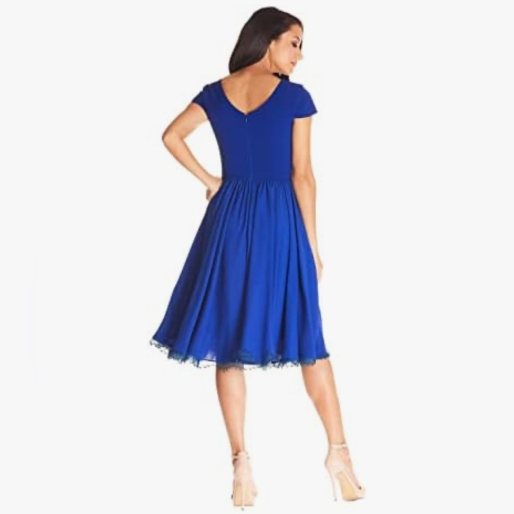 NWT Dress The Population Corey Chiffon Fit & Flare Dress - Picture 3 of 3